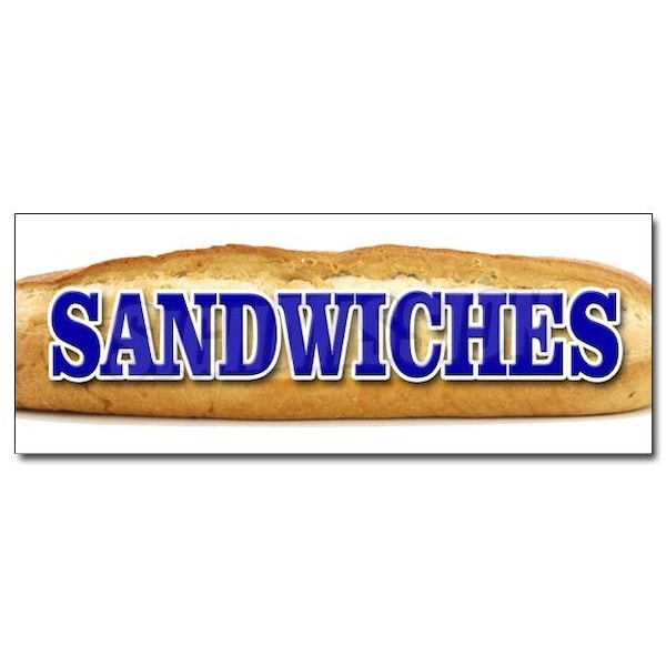 SANDWICHES DECAL sticker bread restaurant deli coldcuts meats, D-24 Sandwiches